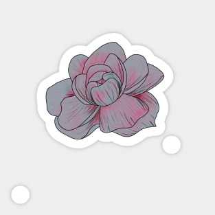 Dusty Blue Rose Peony Sticker